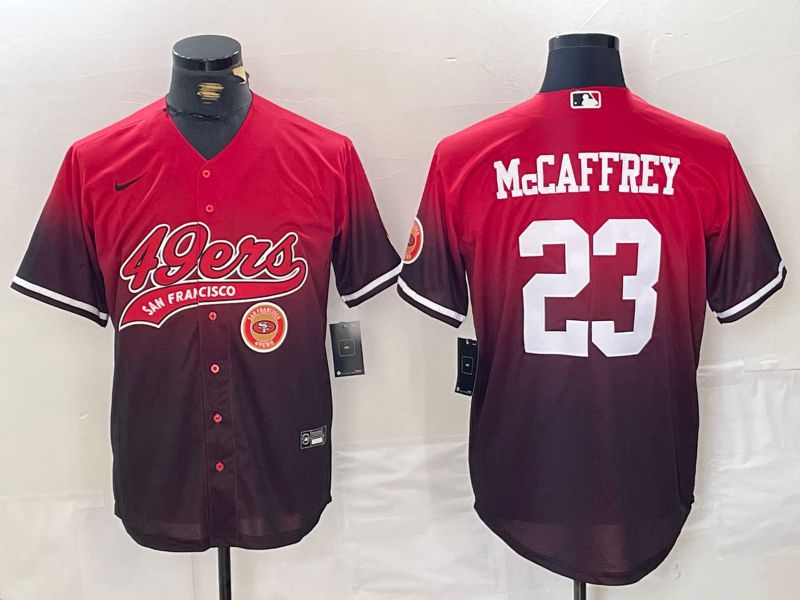 Men San Francisco 49ers 23 Mccaffrey Red Joint Name 2024 Nike Limited NFL Jersey style 9